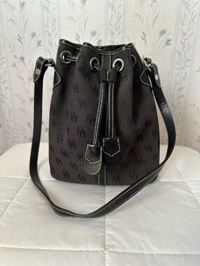 Dooney & Bourke Black Drawstring Bucket Purse